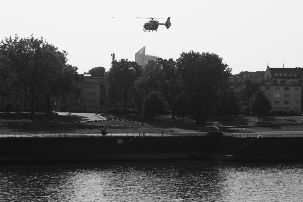 Helikopter Landung Deutzer Werft